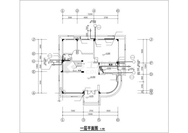 南京某别墅区400平米三层框混结构单体别墅全套给排水设计CAD图-图一
