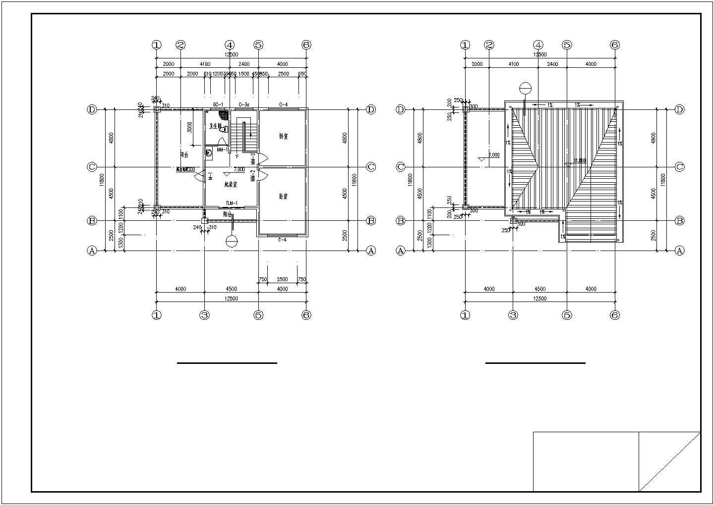 346平米3层砖混结构单体别墅全套建筑+结构设计CAD图纸