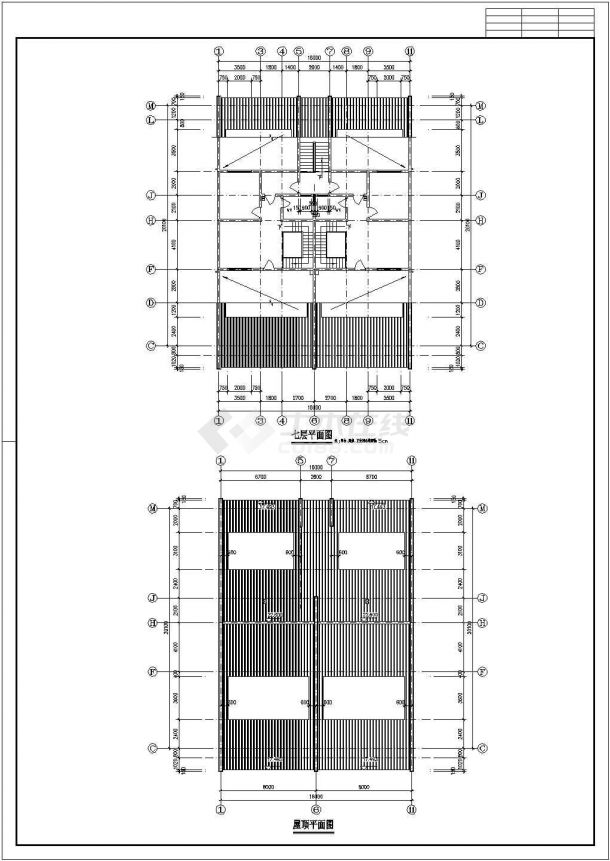 某景区徽派商住建筑CAD设计施工图纸-图一