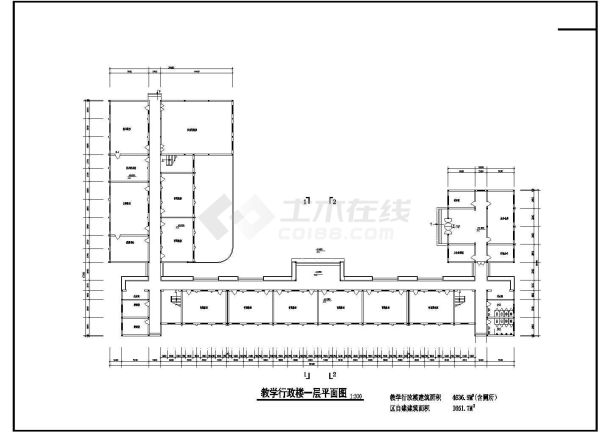 某农村中学CAD建筑设计施工全图-图一