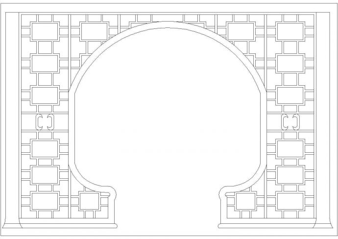 某中式隔墙CAD详细完整施工图纸_图1