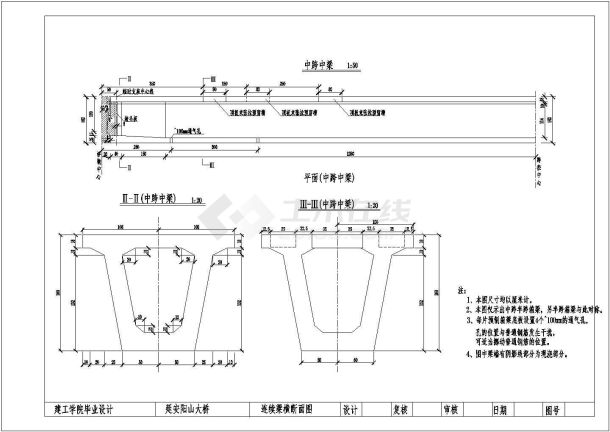 陕西省延安市阳山大桥施工图设计全套_cad-图二