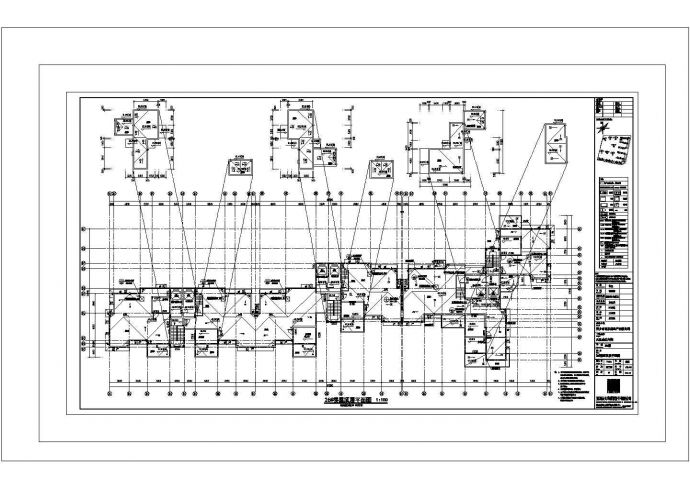 [江西]高层条状对称布局住宅楼建筑施工图_图1