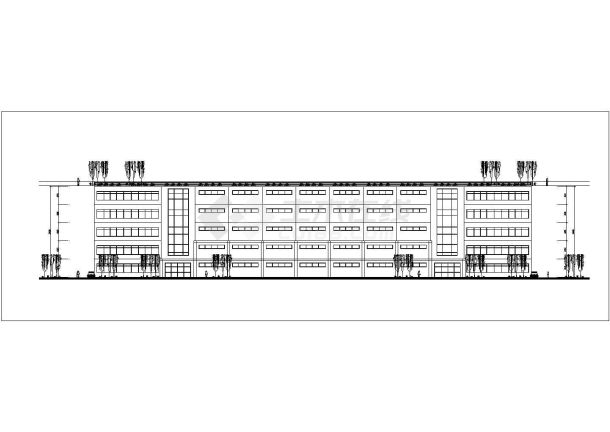 徐州某工业区2.5万平米五层框架结构生产大楼平立剖面设计CAD图纸-图一