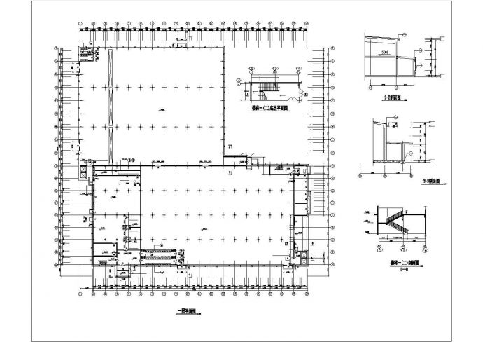 南京市某工业区1.5万平米2层框架结构生产厂房建筑设计CAD图纸_图1