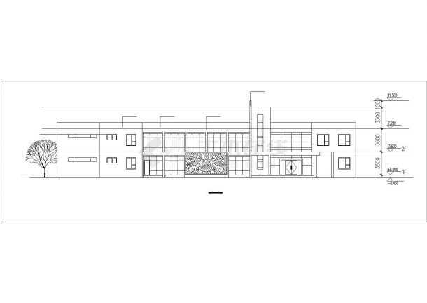 苏州沧浪区1560平米2层框架结构社区幼儿园平立剖面设计CAD图纸-图二