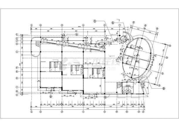 深圳某小区3层框架结构现代化幼儿园建筑CAD设计图纸-图二