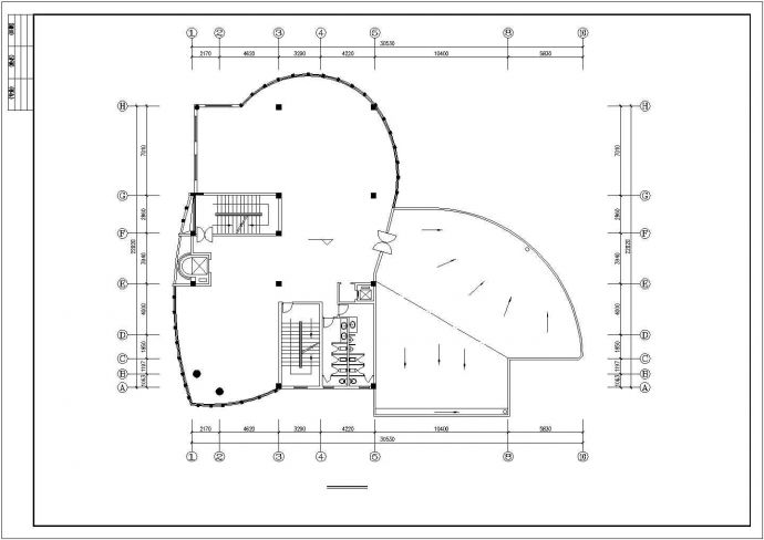 某餐厅建筑施工设计CAD图纸_图1