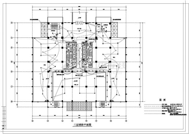 某高层办公楼消防报警CAD电气完整设计图-图二