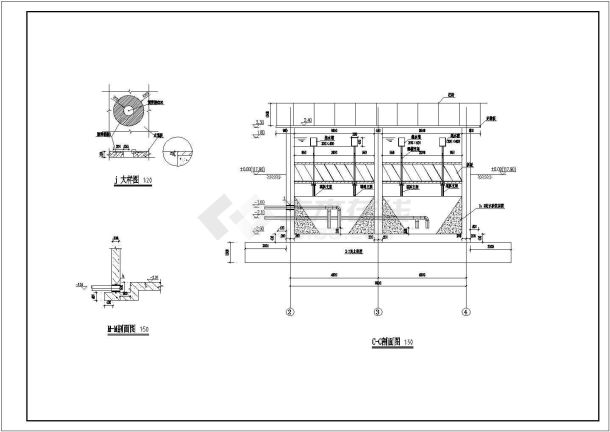 [河南]城镇污水处理厂除磷池CAD环保节点施工图-图二