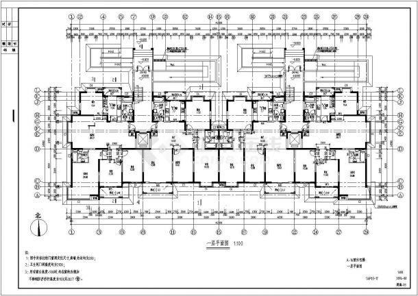 住宅设计_十一层住宅小区建筑CAD图-图一