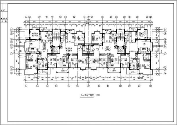 住宅设计_十一层住宅小区建筑CAD图-图二