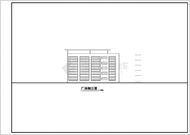 泉州某五金厂2万平米五层框架结构生产厂房平立面设计CAD图纸-图二