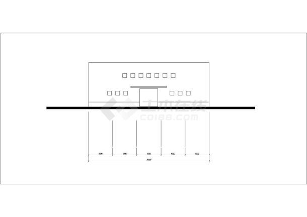 某大型单层钢框架结构生产厂房平立剖面设计CAD图纸-图二