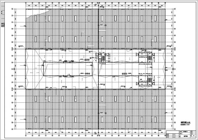 某工厂大型2层钢框架结构加工车间平立剖面设计CAD图纸_图1