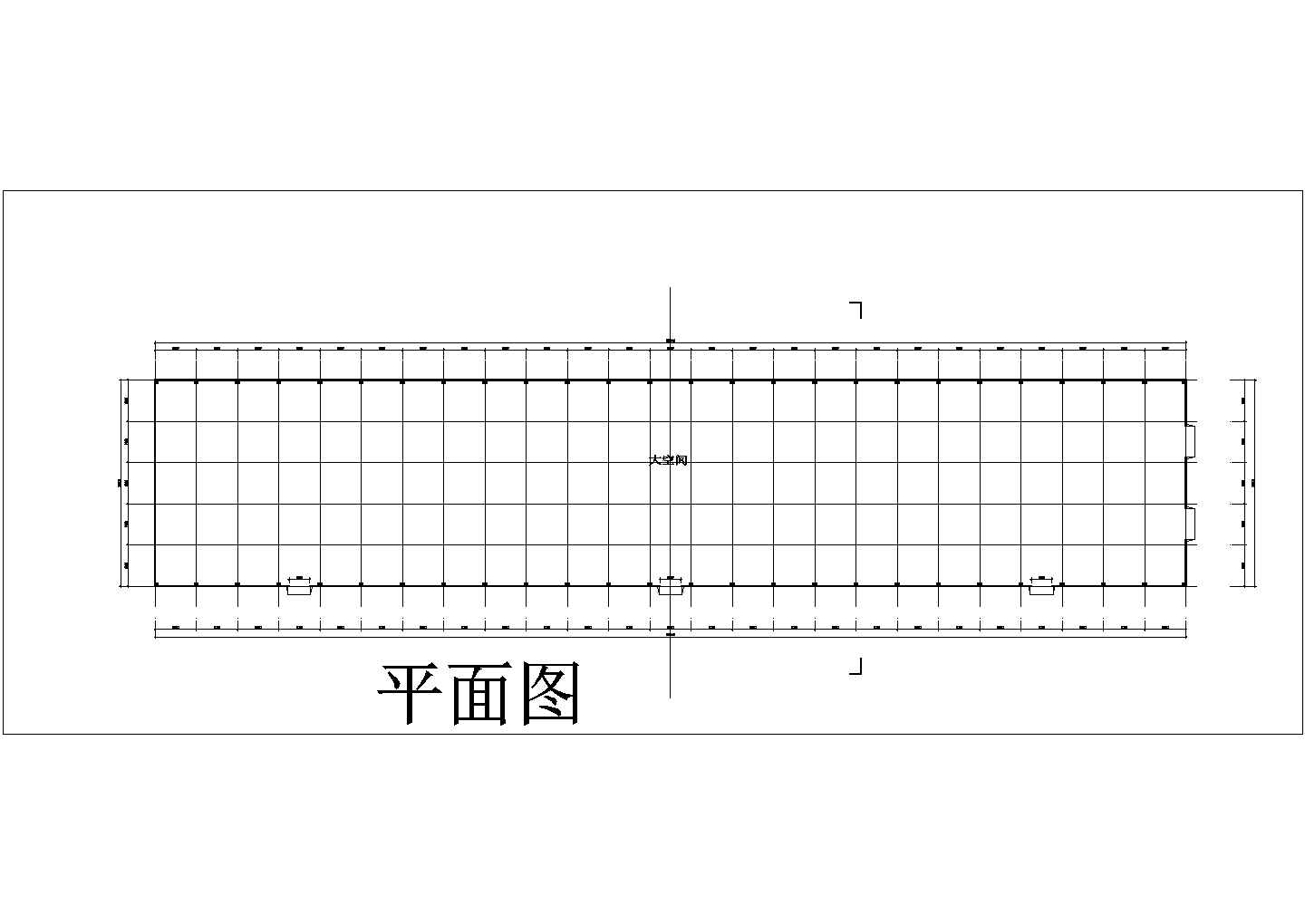 南京某工厂中型单层钢框架结构生产厂房建筑设计CAD图纸