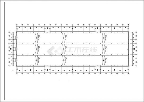 滁州市某工厂4100平米钢结构厂房全套建筑结构设计CAD图纸-图二