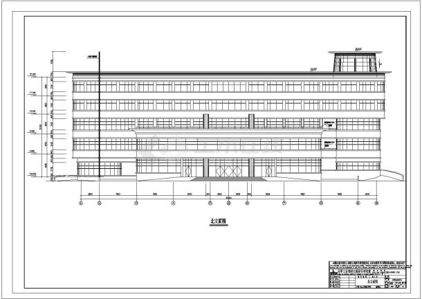 某工学院建筑方案文本北立面图CAD节点完整设计图-图一