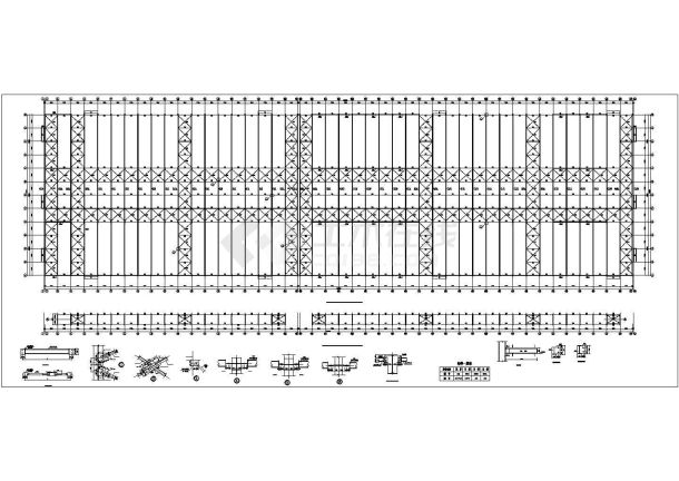 南昌市某工厂3万平米单层钢框架结构生产厂房建筑设计CAD图纸-图一