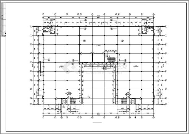 连云港某工厂1.2万平米4层框架结构生产车间建筑设计CAD图纸-图二