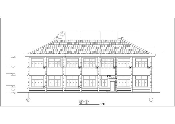 余姚市某工厂700平米2层框架结构生产厂房建筑设计CAD图纸-图一
