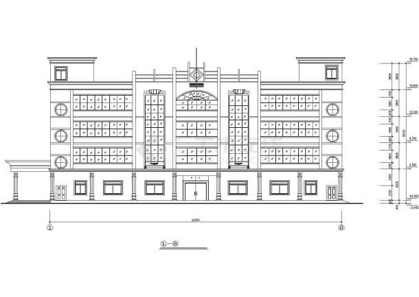 北京某工厂4层框架结构加工厂房6层职工宿舍楼全套建筑设计CAD图纸-图二