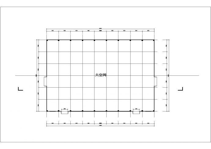 徐州某工业区2000平米单层钢框架结构生产厂房平立面设计CAD图纸_图1
