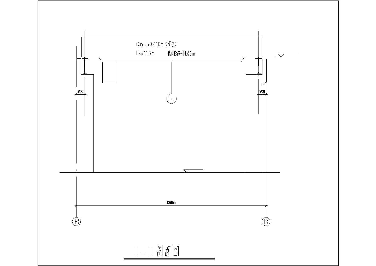 包头市某工厂950平米单层钢结构生产厂房平剖面设计CAD图纸