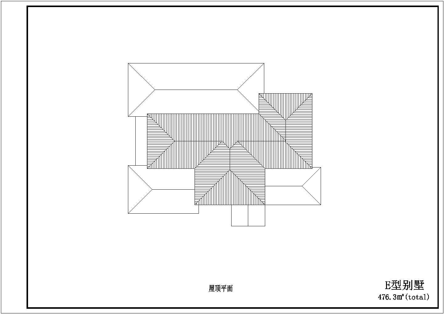 昆明市某小区515平米三层框架结构单体别墅全套平立面设计CAD图纸