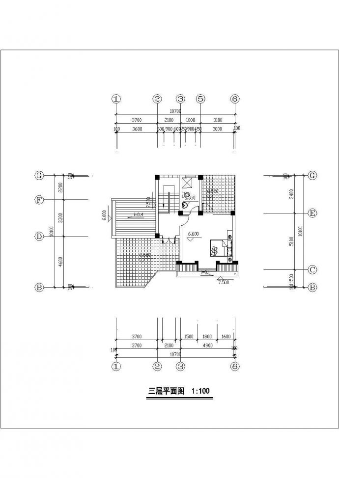 武汉市某村镇388平米3层框架结构乡村别墅平立剖面设计CAD图纸_图1