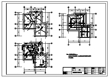 别墅设计_某坡屋顶框剪别墅结构施工cad图纸_图1