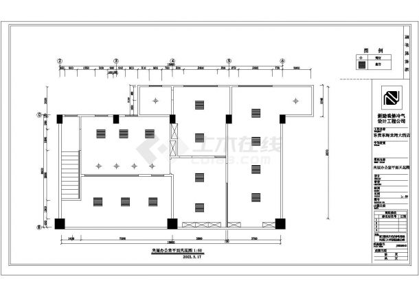 某东莞东海龙湾大酒店夹层CAD施工节点平面图天花图-图一