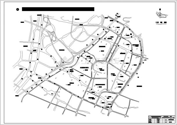 某大学城环境设计投标方案CAD完整节点施工图纸-图一