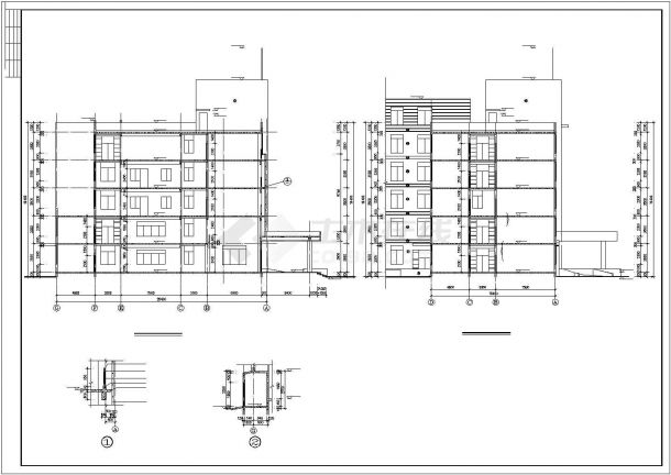 专科医院建筑设计CAD施工图-图二