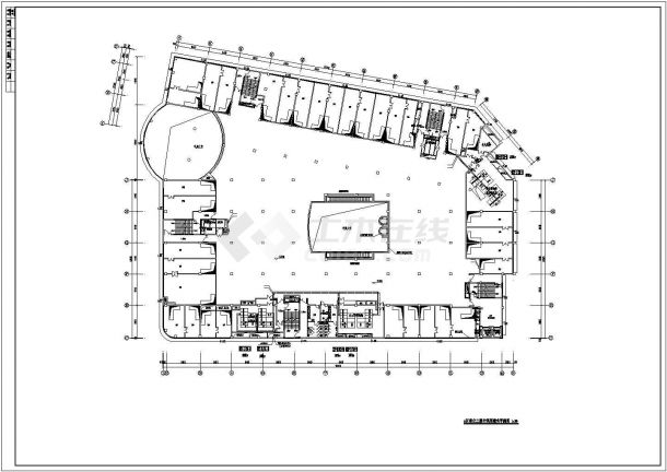 某四层商场购物中心空调通风防排烟设计CAD资料（含人防设计）-图一
