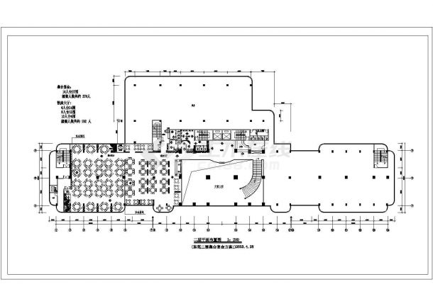 某东莞东海龙湾大酒店二层平面CAD节点完整施工图-图一