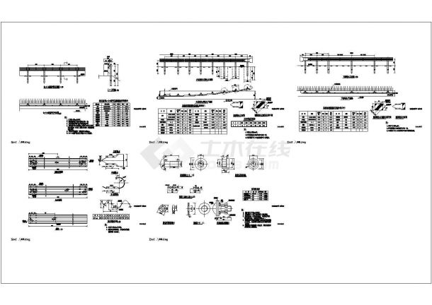 某环境综合整治工程C级波形梁护栏一般构造图CAD施工图纸-图一