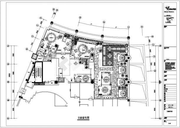 浙江省绍兴市某品牌茶餐厅混搭风格装修设计CAD图纸（含效果图）-图二