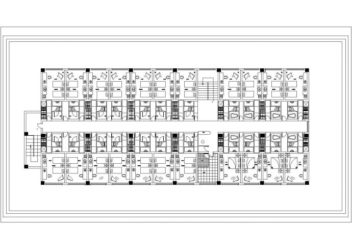 某酒店客房CAD设计完整节点构造平面图_图1