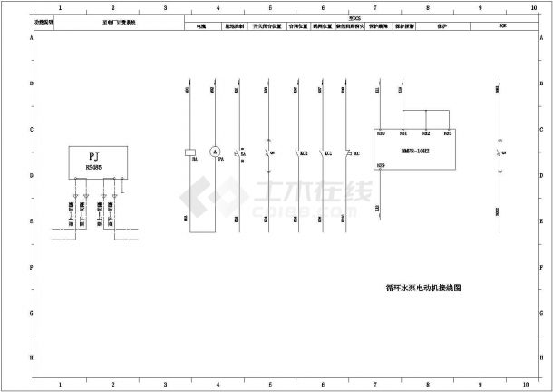 循环水泵电动机接线图-图一