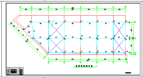 某三层厂房钢结构框架详细设计CAD施工图
