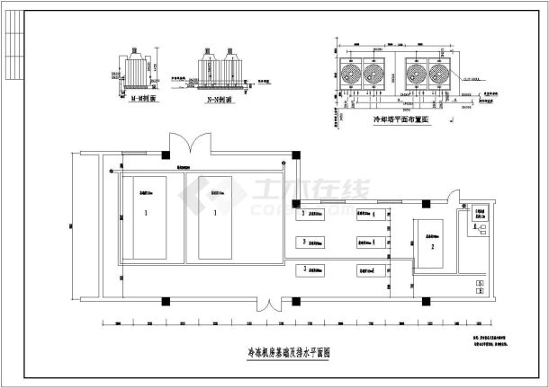 仙林大学城文澜路某大型超市全套空调通风设计CAD图纸-图一