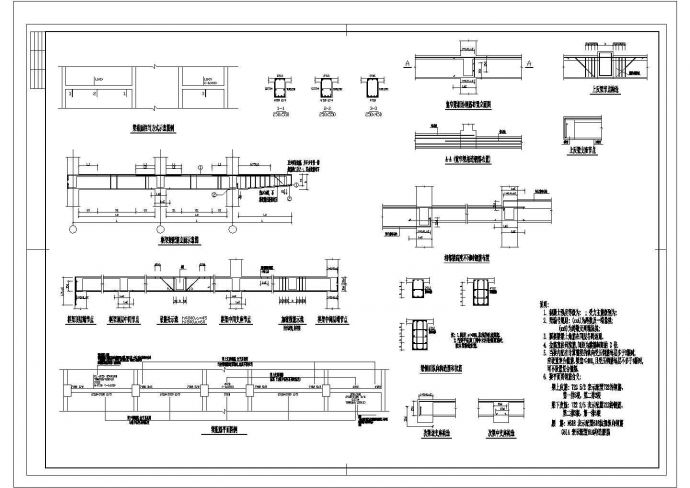 某六层临街商住楼PL梁配筋图例CAD节点完整构造图纸_图1