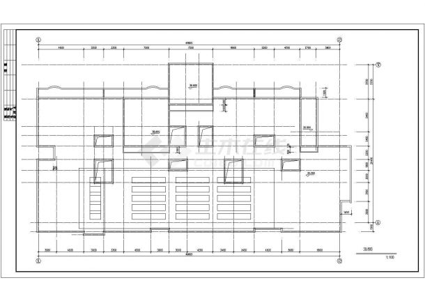 某地新型板式小高层建筑CAD图纸-图一