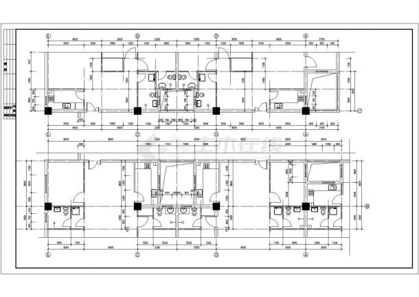 某地新型板式小高层建筑CAD图纸-图二