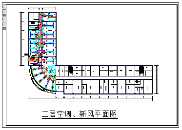 制药厂三层办公大楼空调系统cad设计施工图