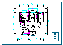 百平米大户型室内家装cad设计图纸_图1