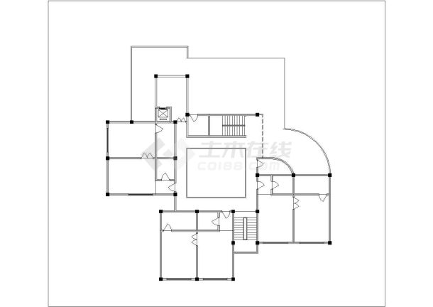 某现代化小区某大型3层框架结构社区幼儿园平立面设计CAD图纸-图一