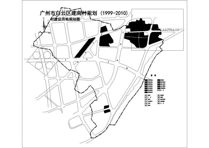 某建南村建设用地土地利用规划CAD平面构造图纸_图1
