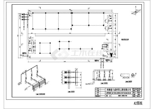 [河南]污水综合处理厂CAD给排水调节池格栅井-图二